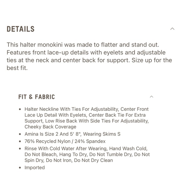 NWT Skims Signature Swim Lace Up Monokini in Cocoa Women’s M - Picture 9 of 9